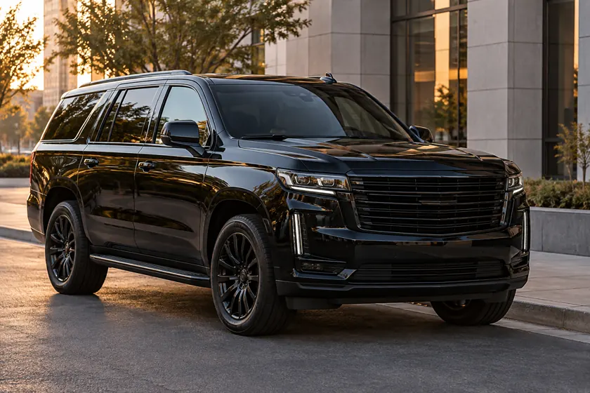 Black luxury suv for private JFK Airport rides